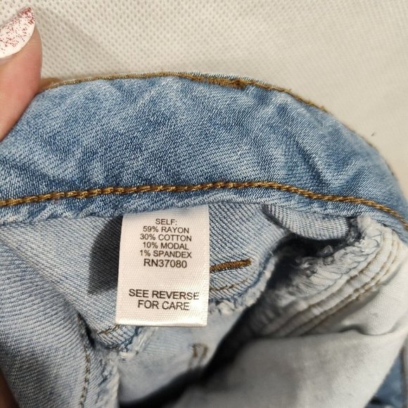 Versona Skinny Jeans Denim Modern Fit Women Size 27 Light Wash Blue Distressed - Picture 6 of 9